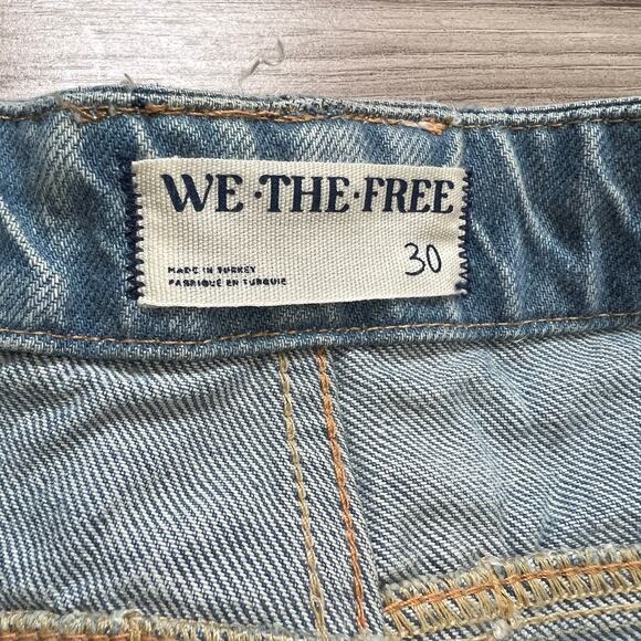 Free People We The Free Popular Demand Patched Jeans Size 30 - Picture 8 of 16